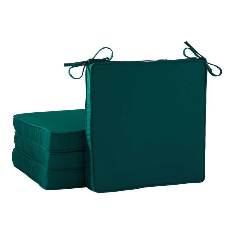 Sunbrella Outdoor Dining Chair Seat Pad, Canvas Forest