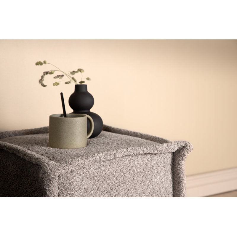 Islip 40cm Wide Square Footstool Ottoman, Light Grey