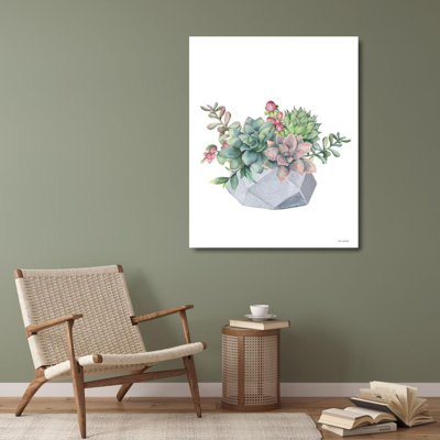 Art sur toile tendue par Latitude Run® Seven Trees Design Gallery: Watercolor Succulents