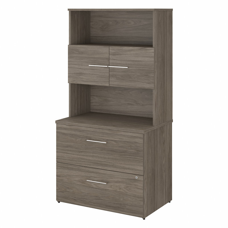 Classeur latéral à 2 tiroirs Office 500, Hickory moderne
