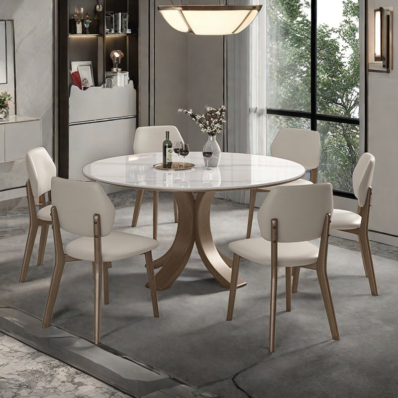 Ensemble de table de salle à manger moderne et luxueux, H 29,5 po x L 47,2 po x l 47,2 po