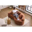 Canapé modulaire en chenille incurvé Ly - 042 S, beige, double profondeur 21,3 po et 26,8 po, sans assemblage, compact pour les petits espaces, capacité de 400 lb, L 66,9 po, avec coussins décoratifs, mousse à haute résilience, assise souple moyenne,-1508572816