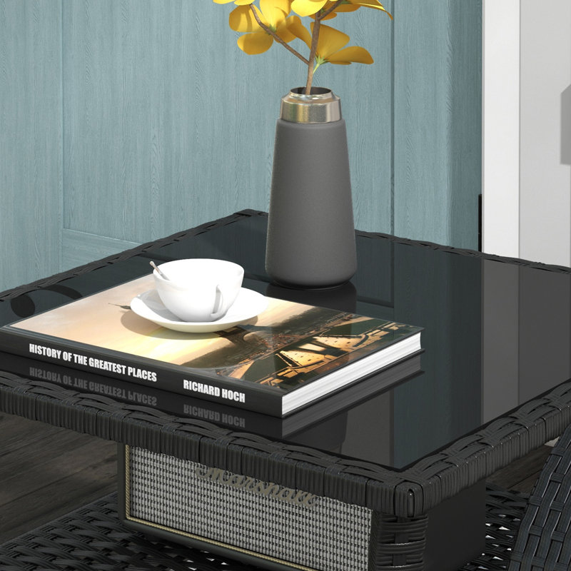 Square Metal Outdoor Coffee Table , 50cm cm W 50cm cm D