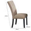 Chaise rembourrée en lin beige