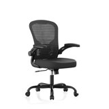Game Chairs, Ergonomic Desk Chairs 330LBS Capacity High Back Mesh Computer Chair With Flip-Up Armrests, Comfy Work Chair With Adjustable Lumbar Support, Rolling Chair (One Size)