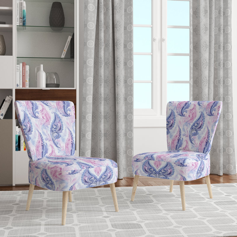 Chaise rembourrée Modern - Chaise d'appoint Paisley Harmony, Chaise d'appoint sans accoudoirs