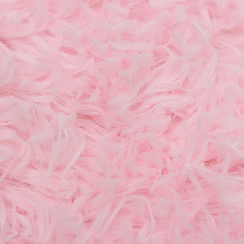 Tapis rose à poils longs Ervinas, Rectangle 2 pi x 4 pi
