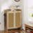 42.5 Tall Rattan Shoe Cabinet with 6 Adjustable Shelves-1019884148