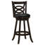 2 tabourets de bar pivotants Cappuccino - ton, coussin de siège noir, salle à manger élégante et élégante, couleur gracieuse pour la pièce