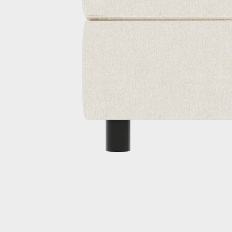 Chaise longue rembourrée Tanyia, Beige