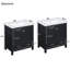 Meuble-lavabo moderne en bois massif avec lavabo simple et rangement multifonctionnel Veridian-118499616