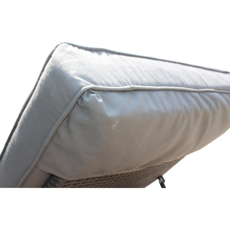 Chaise méridienne inclinable avec coussin Okamoto, Gris graphite