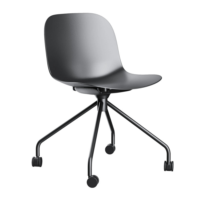 Chaise en plastique avec roues