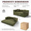 Convertible Sleeper Sofa With Removable Armrests, Corduroy Fabric Sofa Couch, No Assembly Required For Living Room, Dorm, Studio-854940597-849271567