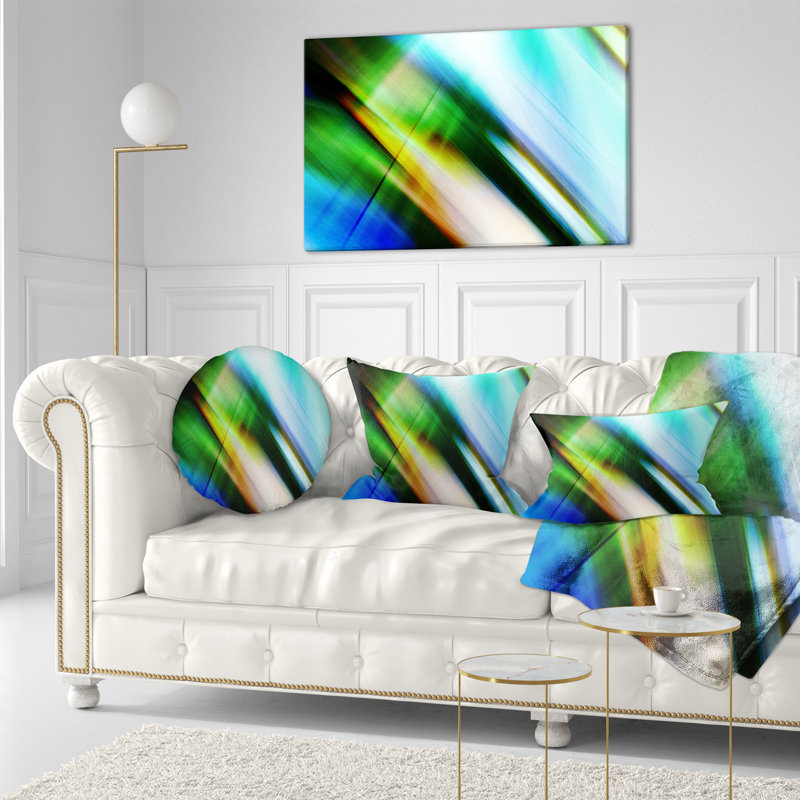  Coussin abstrait, Rectangulaire, 12 po x 20 po