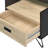 Melkree Oak & Black Finish Accent Table With Display & Utility Function