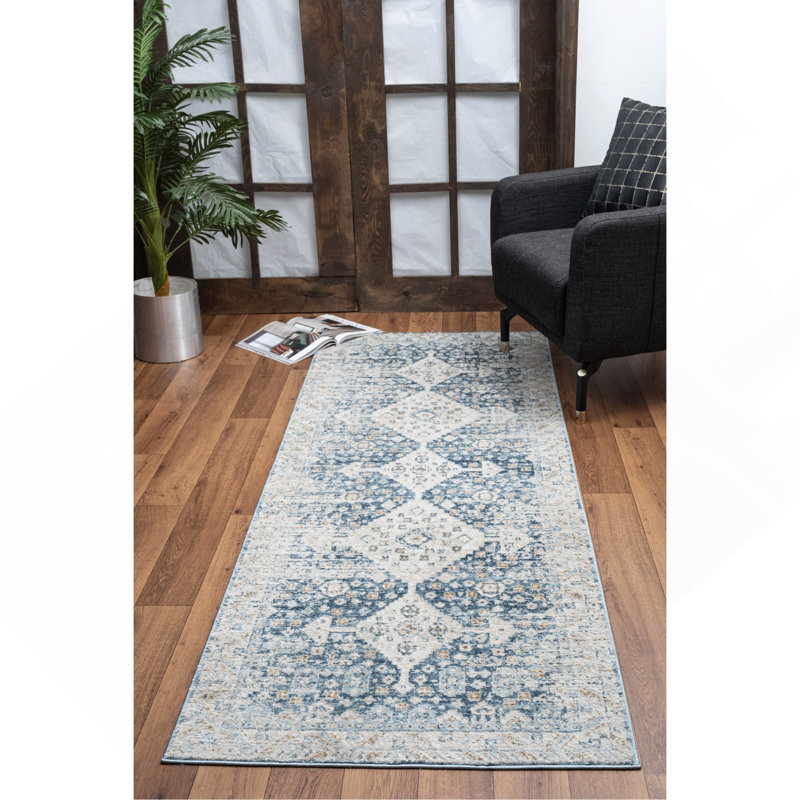 Pavillon de jardin bleu 5 pi 3 po X 7 pi 3 po Tapis, Rectangle 5 pi 3 po x 7 pi 3 po