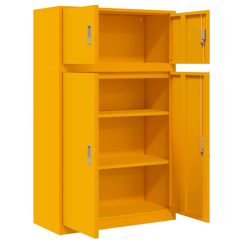 Storage Cabinet, Mustard Yellow