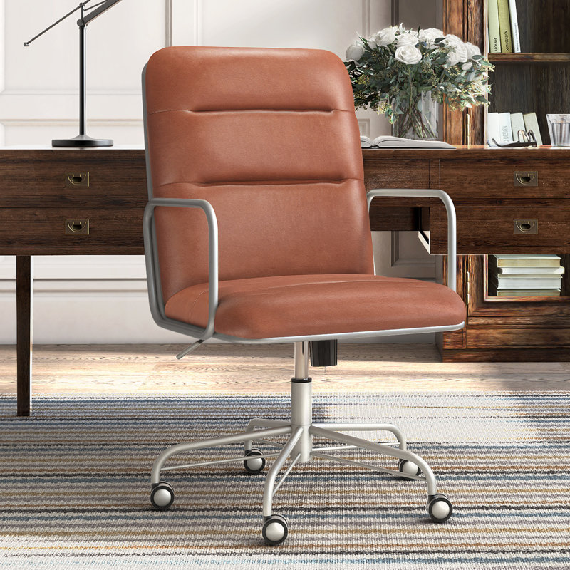 Neo Ergonomic Swivel Office Chair, Zinc, Brown