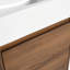 Meuble-lavabo autoportant de 18 pouces avec lavabo simple. Armoire à portes à fermeture douce. Lavabo en céramique. Assemblage sans couture de l'armoire de 18 po en contreplaqué brun ébène pour les petites salles de bain.