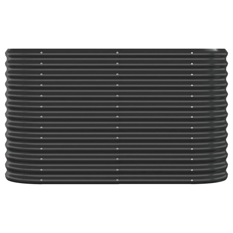 Anmar 11 ft x 1.5 ft Powder-Coated Steel Raised Garden Bed, Anthracite, 26.77" H x 59.84" W x 15.75" D