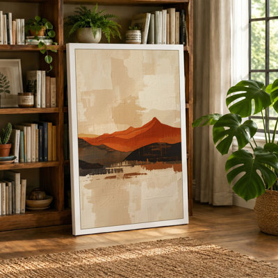 Desert Under Stars Minimalist - Wrapped Canvas