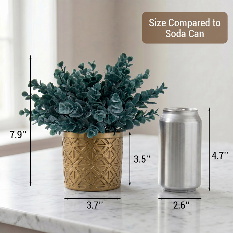 Artificial Eucalyptus Faux Plants In Pot