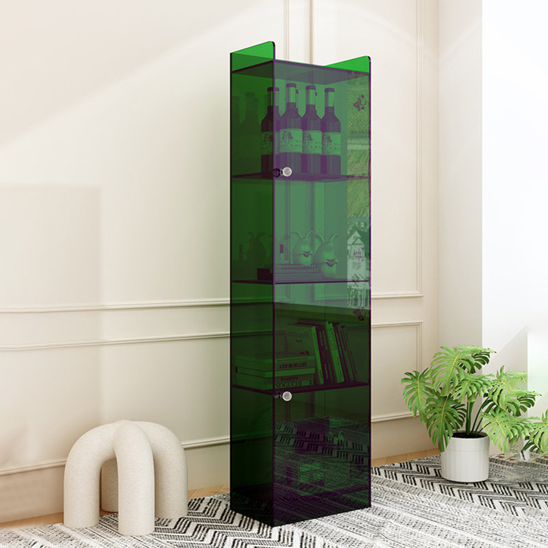 Armoire moderne en acrylique avec portes, Vert