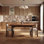 Solid wood dining table 2 - Person Solid Wood Top Four Leg Base Dining Set
