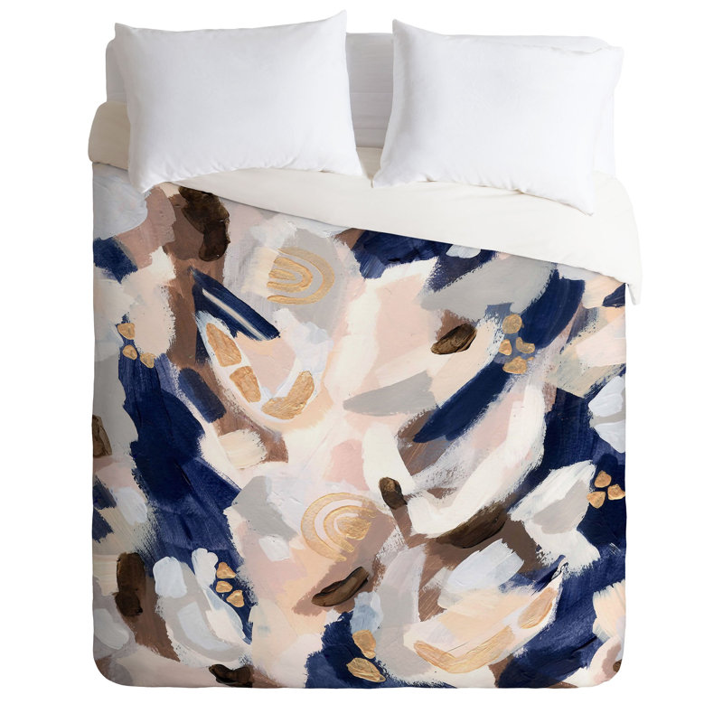 Polyester Abstract Duvet Cover, Queen Duvet Cover + 2 Standard Shams
