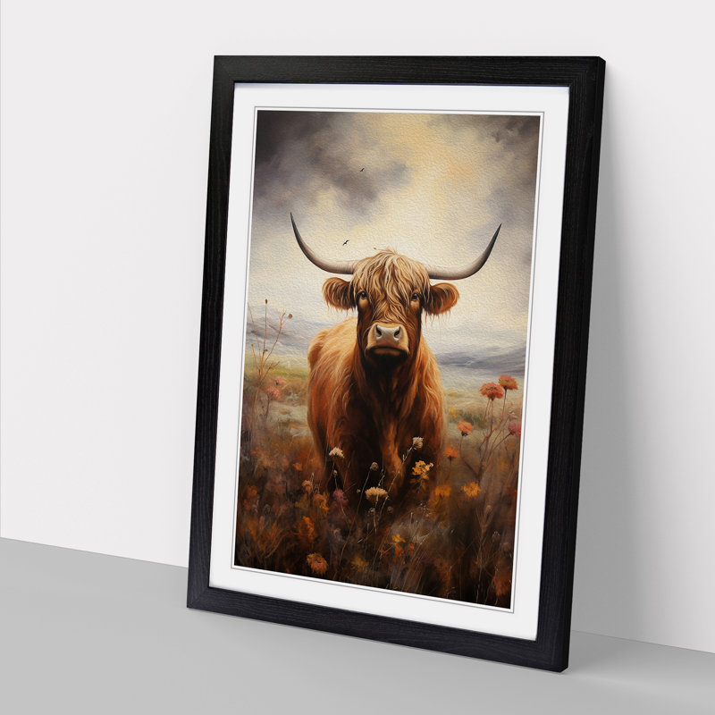 Highland Cow Romanticism No.2 - Framed Print
