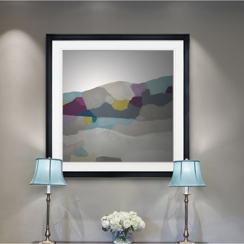 " Valley Prism I ", 16" H x 16" W x 1.5" D, Black Framed