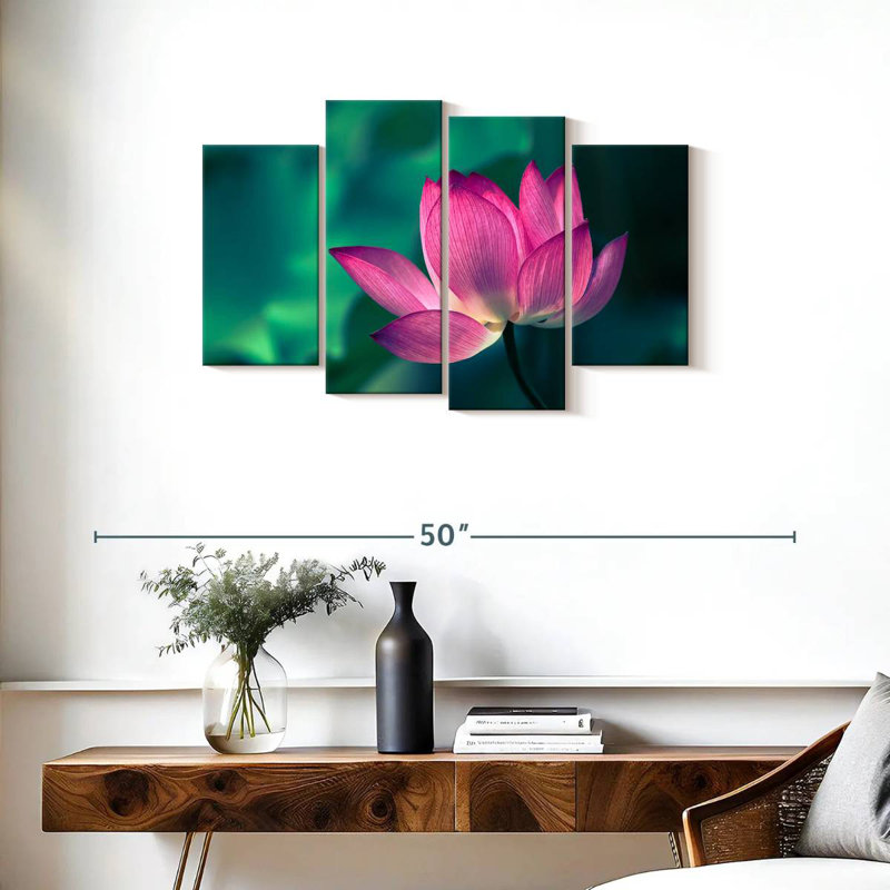 Harnek charmant lotus rose, H 22 po x l 36 po