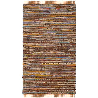 Tapis rayé en coton tissé à la main Desimone