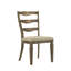Ensemble de chaises d'appoint Parfield en tissu brun clair et finition chêne vieilli (ensemble de 2)