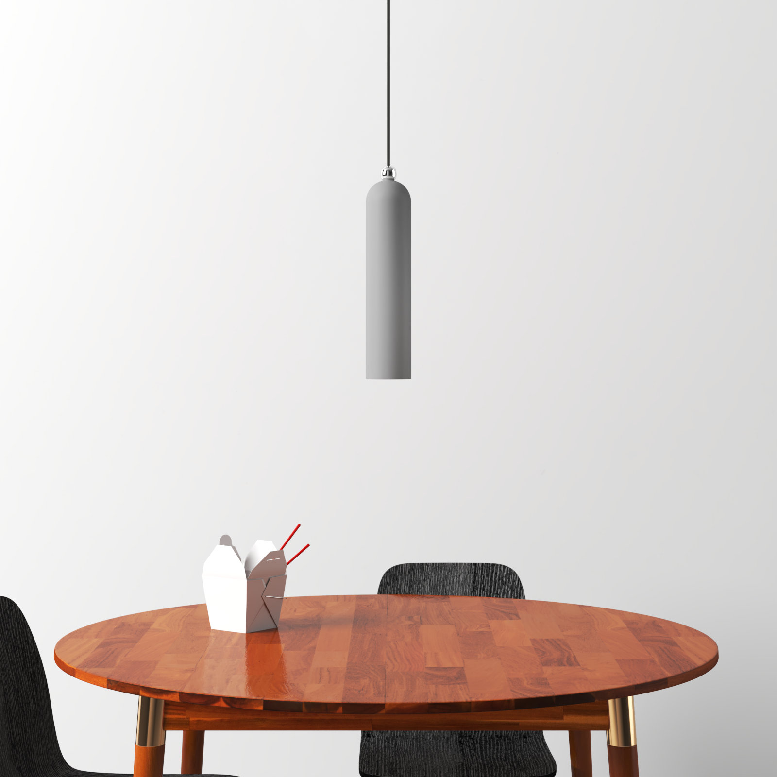 Hanne 1 - Light Single Cylinder Pendant, White