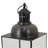 Laila Lantern, Black Metal, Glass Panels, Square Base-104234145