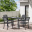 Bacup Rectangular Metal Outdoor Dining Table With Umbrella Hole , cm W cm D-391766000-391766015-391766005