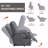Lift Recliner Chair With Massage Function And With Heating Function, With Overstuffed Design Wide Recliners, With Heavy-Duty Motion Mechanism With USB Port And With Type-C Port Port Ports, 2 Steel With Cup Holders, For Elderly Use-1931696894