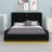 Upholstered Platform Bed With Thickened Headboard, Bluetooth Speakers And RGB LED Light-524316806