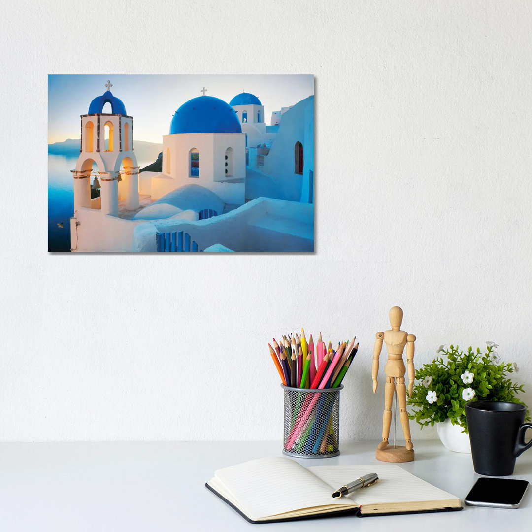 Oia Sunrise, Santorini, Greece II by Jim Nilsen - Wrapped Canvas Print