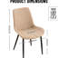 2 chaises de salle à manger en cuir d'unité centrale, chaises de conception moderne avec support de pieds en métal (de 2), pieds arrière élégants-796674682