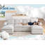 Canapé modulaire de 115 pouces, canapé modulaire modulaire - coussins de siège à deux couches, canapé en U - Couches confortables pour le salon-1389301002