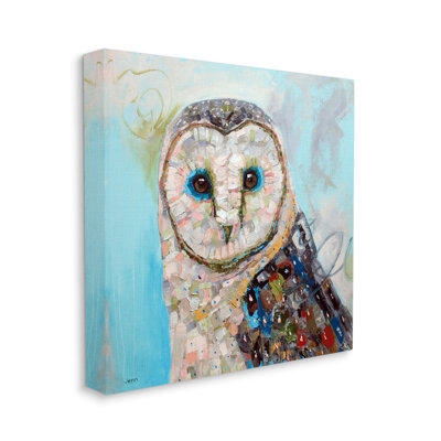 "Barn Owl", art urbain moderne sur toile par Jen Seeley