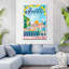Amalfi Turquoise, affiche rétro sur toile-1795703228