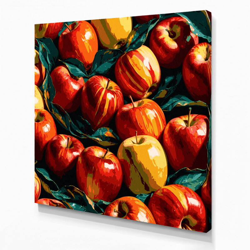 Art mural sur toile, "Fruit Apple Gala", H 16 po x l 16 po