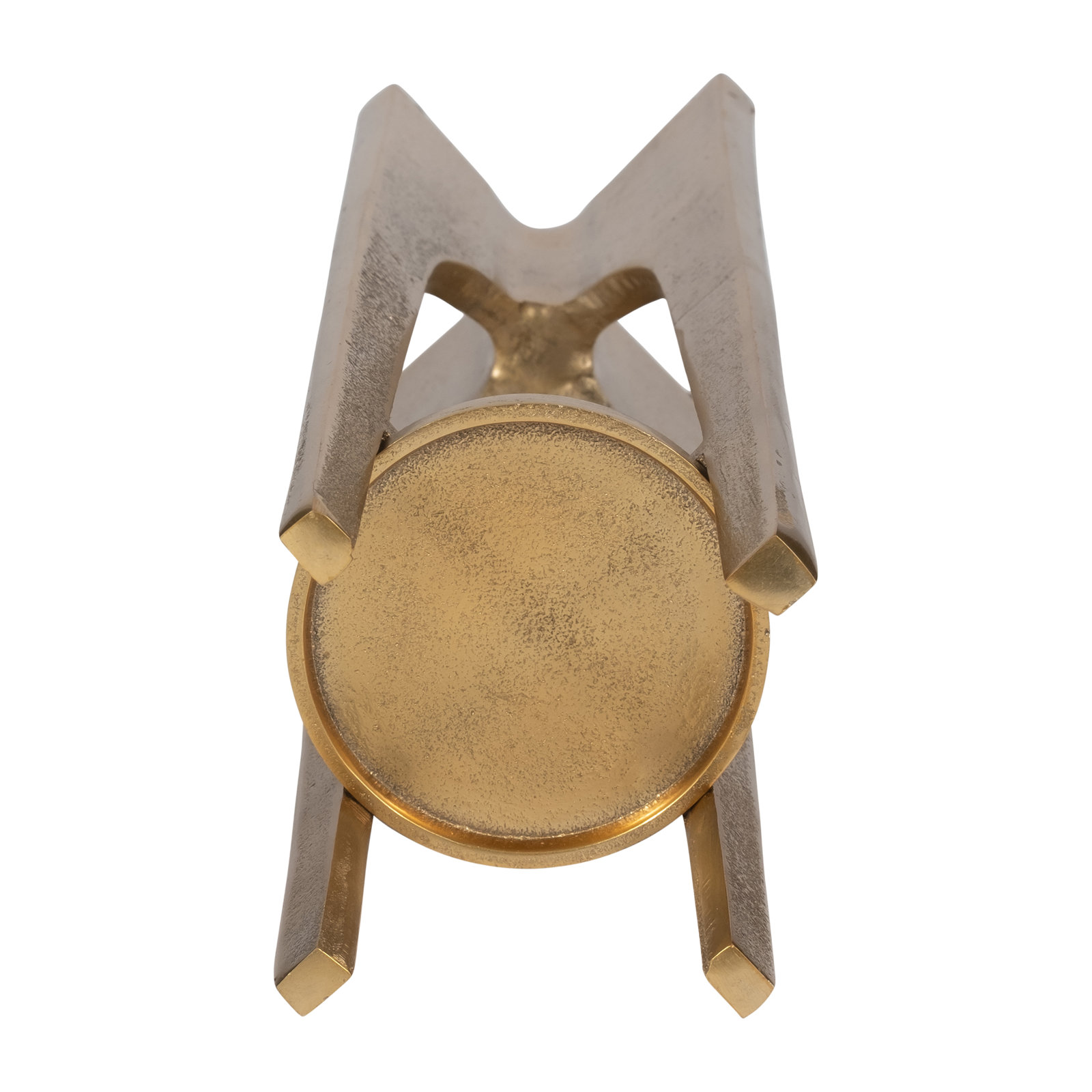 Metal Pillar Candle Holder, Gold, 16" H x 5" W x 5" D