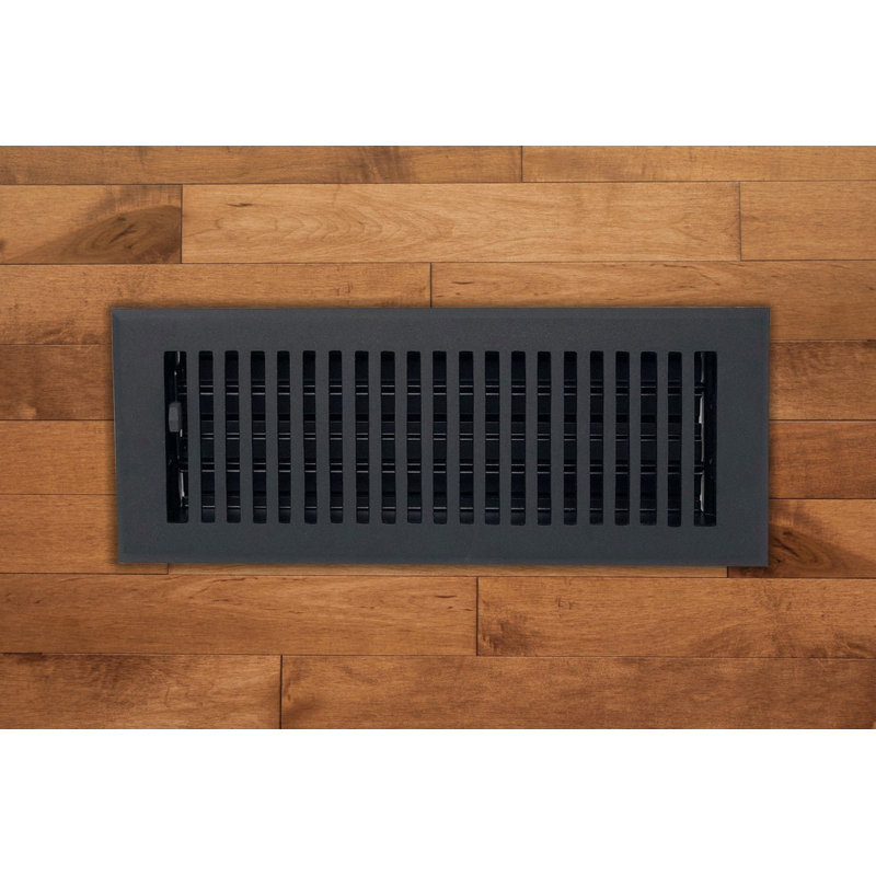 Matte Black Cast Aluminum Contemporary Vent Cover, 2 x 10 inches