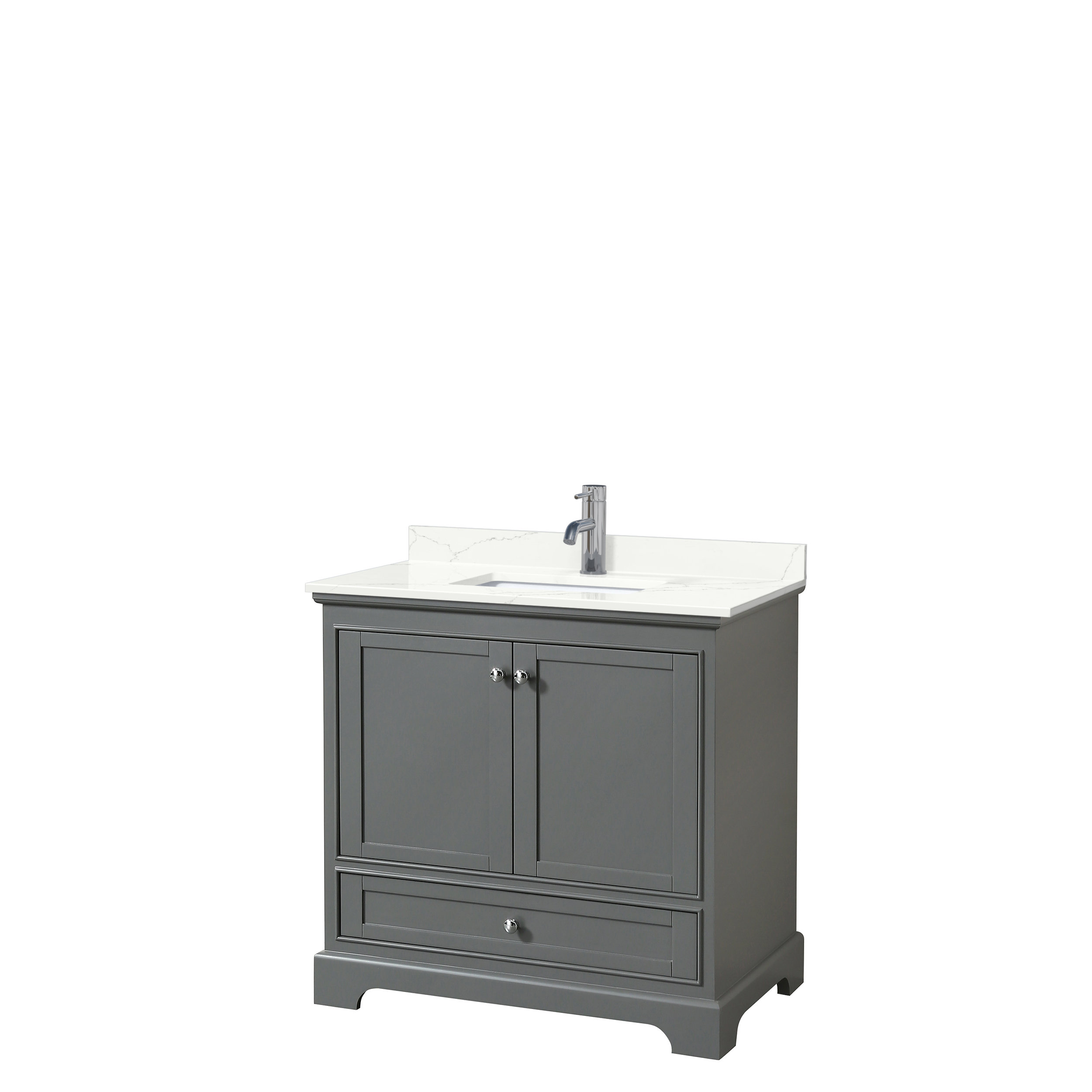 Wyndham Collection Deborah Free Standing Single Bathroom Vanity with