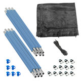 Machrus 8' Trampoline Safety Enclosure with Net, Poles and Foam Sleeves - Trampoline not Included
